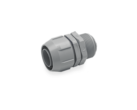 Universal connector for PVC flexible conduits PG09 flexible conduit 10 grey 7035