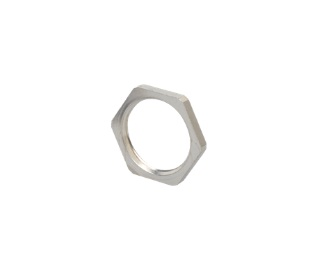 Nickel plated brass flat ring nut M12x1,5