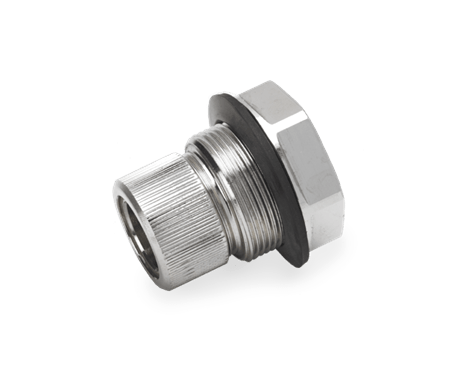 Adapters with conical locking of the EMC shield for polyamide conduits with internal tin plated copper sleeve F1 Pg13,5 F2 Pg11
