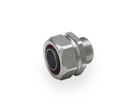 Male fixed connector AISI316L stainless steel M20 for flexible conduits 15,5