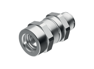Single seal cable gland for armoured cable made of nickel plated brass (SILICONE)