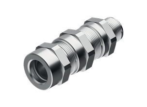 Double seal cable gland for armoured cable made of nickel plated brass (SILICONE) 