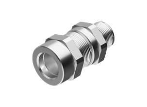Single seal cable gland for unarmoured cable made of nickel plated brass (EPDM)