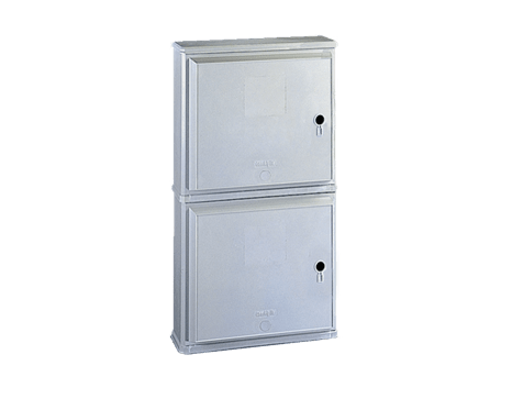 Fiberglass enclosure CV 714x1290x271 -2compartments / without lock