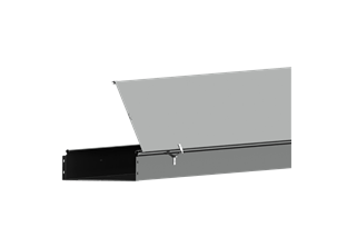 Cable tray with hinged cover