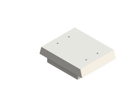 Cappa di aerazione in lamiera, IP33, dimensioni 270 X 270 mm