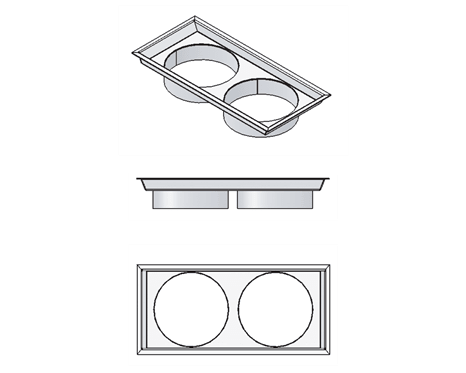Convogliatore tetto per condotto aria, 1000-2000W, colore RAL 7035