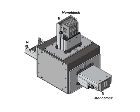 Horizontal T-element Type 2, 4P, 160A