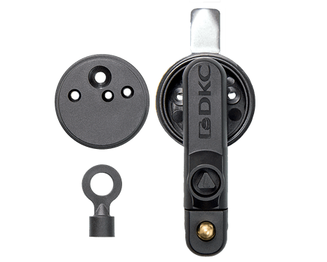 Lock for enclosure GRAFI - triangle key / lockable lever