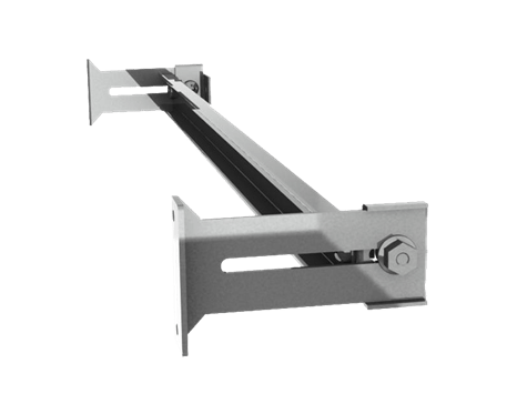 Adjustable DIN rail with support L.600