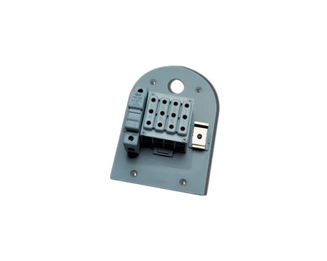 Mounting plate equipped: Terminal board 4 poles/ 35mmq / 1 fuseholder
