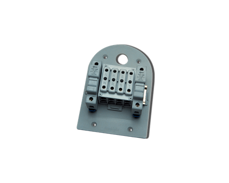 Mounting plate equipped: Terminal board 4 poles/ 35mmq / 2 fuseholders