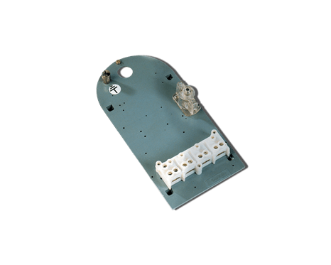 Mounting plate equipped: Terminal board 4 poles/ 25mmq / 1 fuseholder