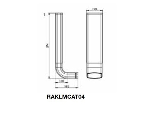 PE/HD air duct vertical 90° bend elemen