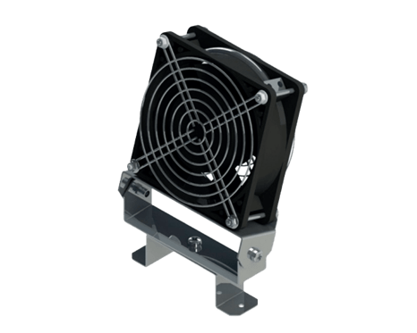 Ventilatore interno, montaggio su struttura a passo 25 mm, portata d'aria 157 m3/h, 115Vac